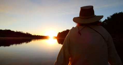 O Cantão dourado ao entardecer